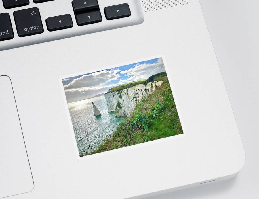 Old Harry Sticker featuring the photograph Old Harry Rocks #2 by Gordon James