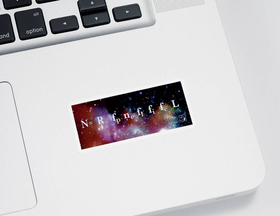 Physics Sticker featuring the photograph The Drake Equation by Monica Schroeder