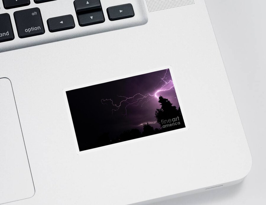 Lightning Sticker featuring the photograph Lightning #7 by Mark Jackson
