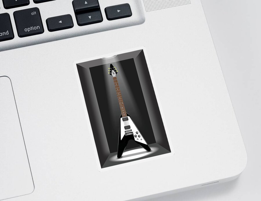 Electric Guitar Sticker featuring the photograph A Classic Guitar in a Box 13 by Mike McGlothlen