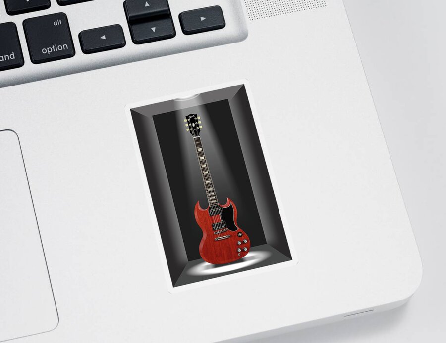 Electric Guitar Sticker featuring the photograph A Classic Guitar in a Box 14 by Mike McGlothlen