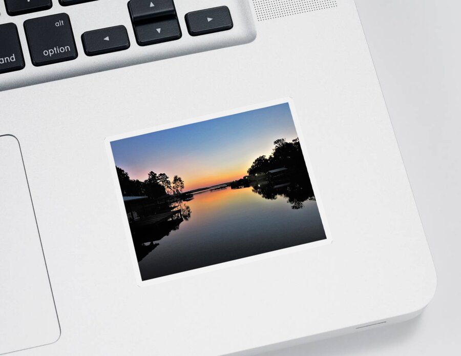 Lake Sticker featuring the photograph A Clear Lake Cove by Ed Williams