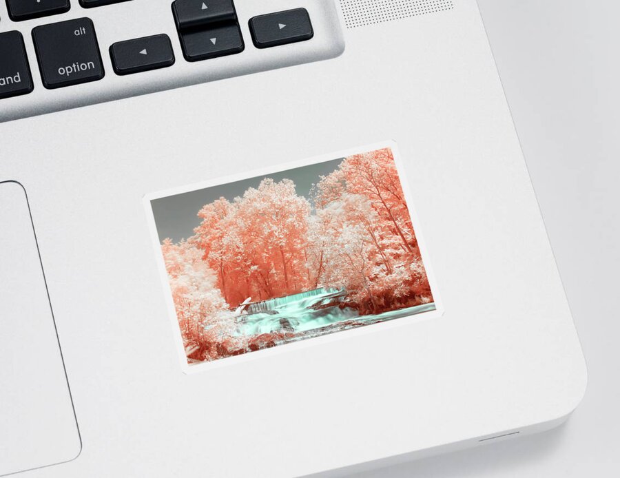 Nature Sticker featuring the photograph A Dreamy Waterfall by Auden Johnson