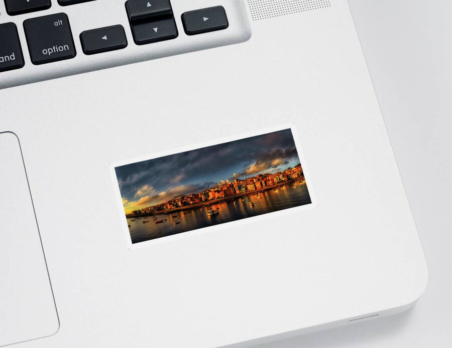 Gailcia Sticker featuring the photograph A Guarda Fishing port by Micah Offman