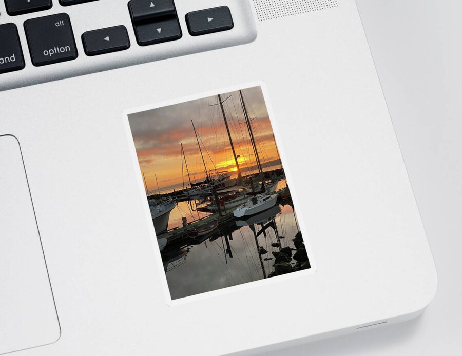 Sunrise Sticker featuring the photograph A New Day by Jerry Abbott
