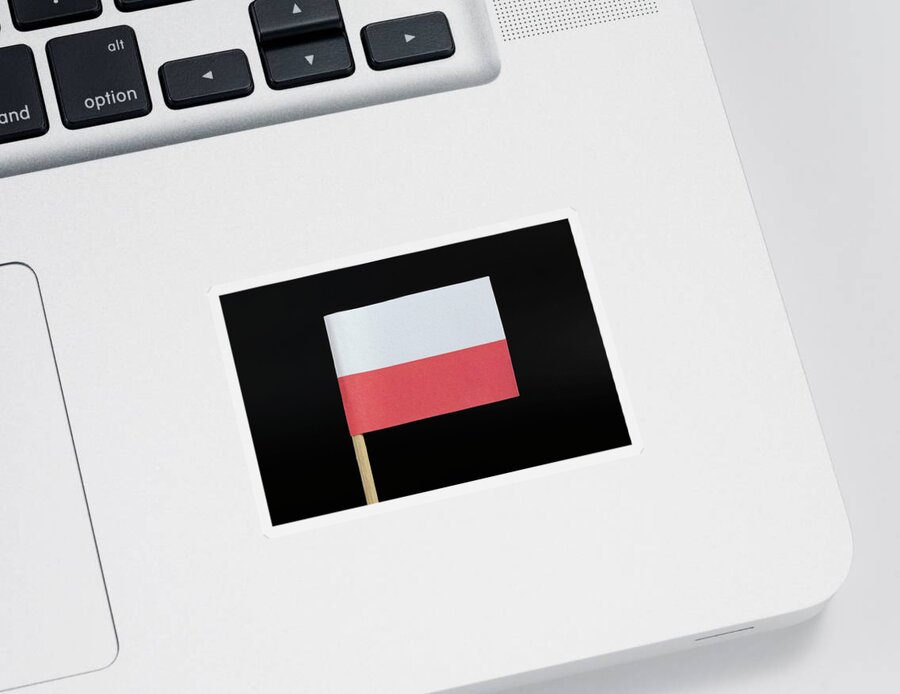 Poland Sticker featuring the photograph Flag of Poland by Vaclav Sonnek
