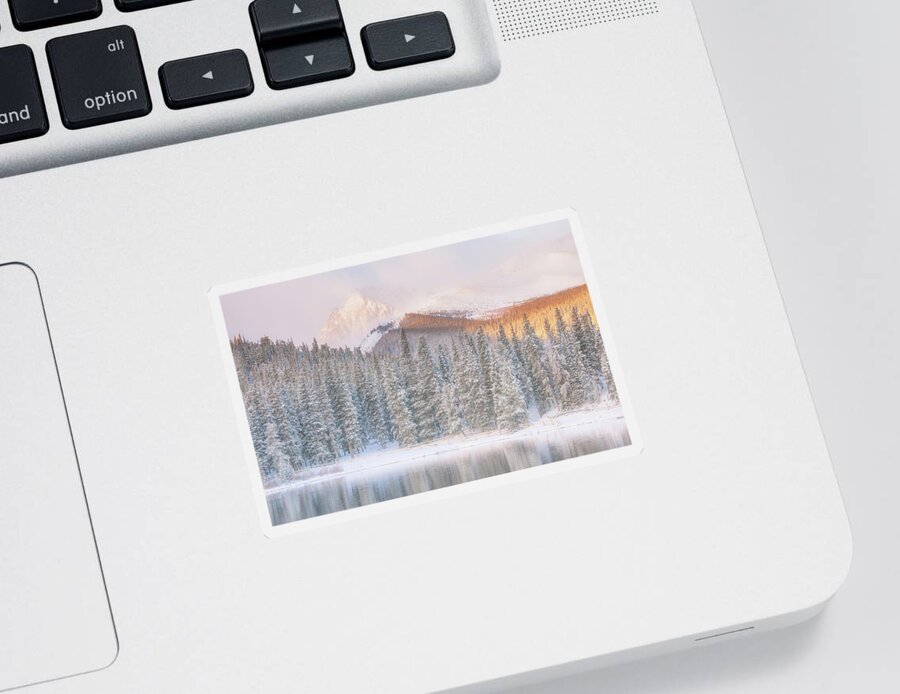 Snow Sticker featuring the photograph A Peak Above - Full by Darren White
