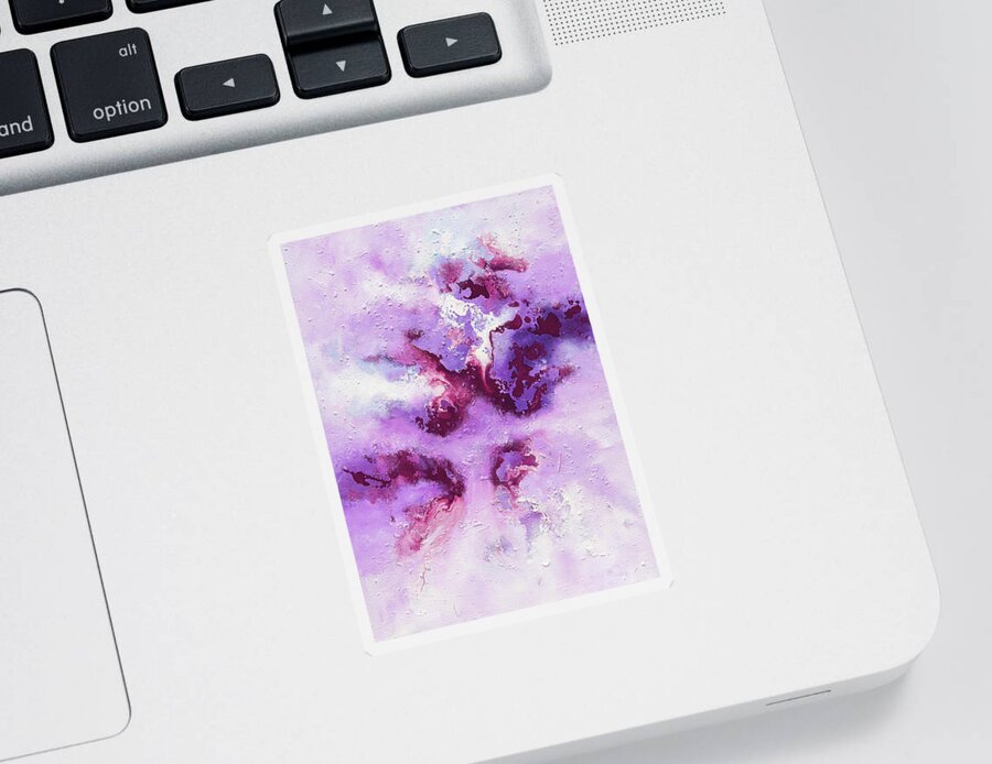 Purple Sticker featuring the painting A Purple Storm is Approaching by Maria Meester
