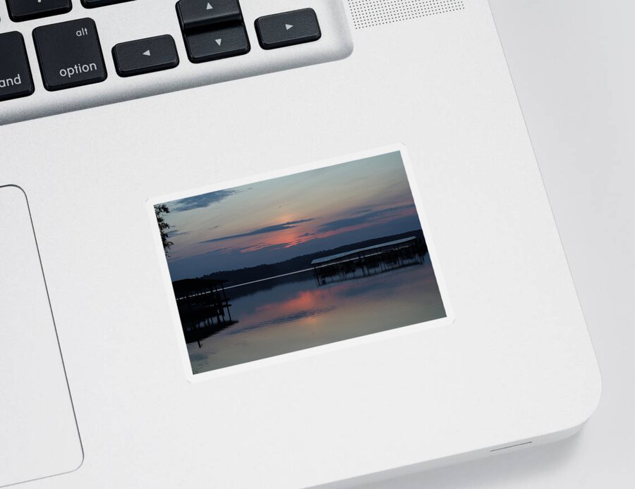 Morning Sticker featuring the photograph A White Lined Cove by Ed Williams