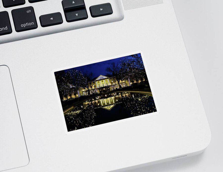 Williamsburg Sticker featuring the photograph A Williamsburg Inn Christmas by Norma Brandsberg