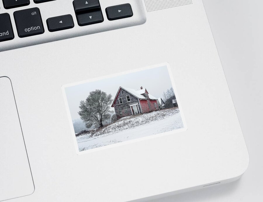 Abandoned Farmhouse Sticker featuring the photograph Abandoned Farmhouse by Marty Saccone