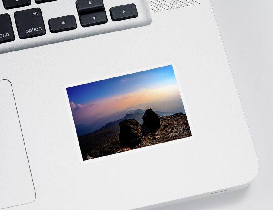 Sunset Sticker featuring the photograph Above the Clouds by Stef Ko