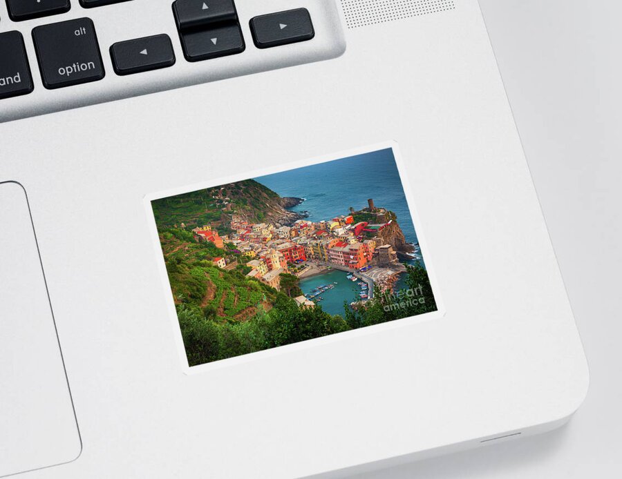 Afternoon Sticker featuring the photograph Above Vernazza by Inge Johnsson