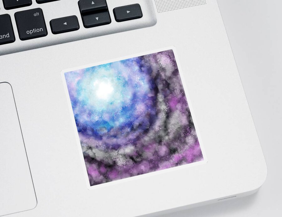 Digital Sticker featuring the digital art Abstract 48 by Lucie Dumas