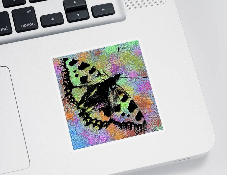 Abstract Butterfly Sticker featuring the photograph Abstract butterfly by Pics By Tony