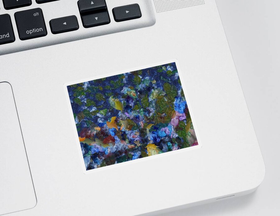 Abstract Sticker featuring the digital art Abstract Evening by Christopher Reed
