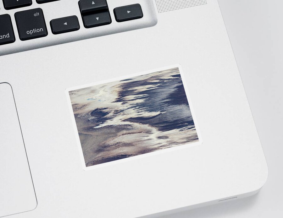Golden Hour Sticker featuring the photograph Abstract Patterns in Badwater Basin by Mike Lee
