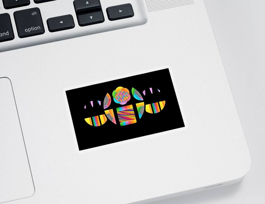 Abstract Sticker featuring the digital art Abstraction by Nancy Ayanna Wyatt