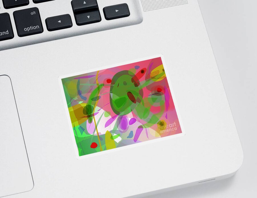 Abstract Sticker featuring the digital art Abstractionation by Joe Roache