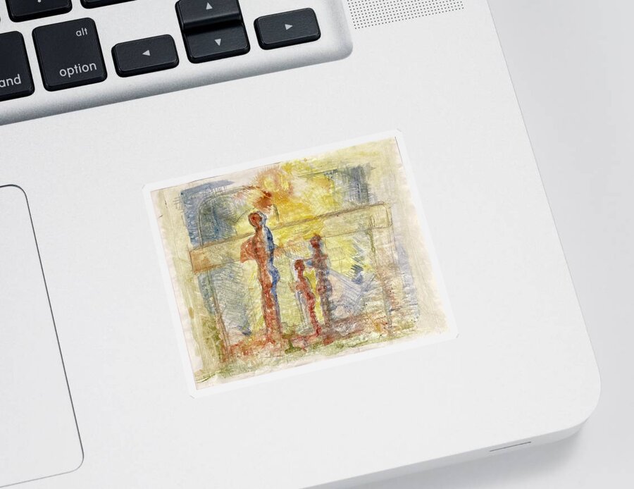 Color Sticker featuring the painting Afternoon by David Euler