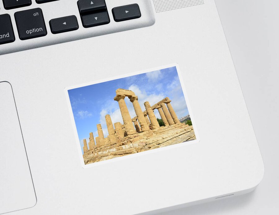 Agrigento Sticker featuring the photograph Agrigento, Valley of the Kings 1 by Regina Muscarella