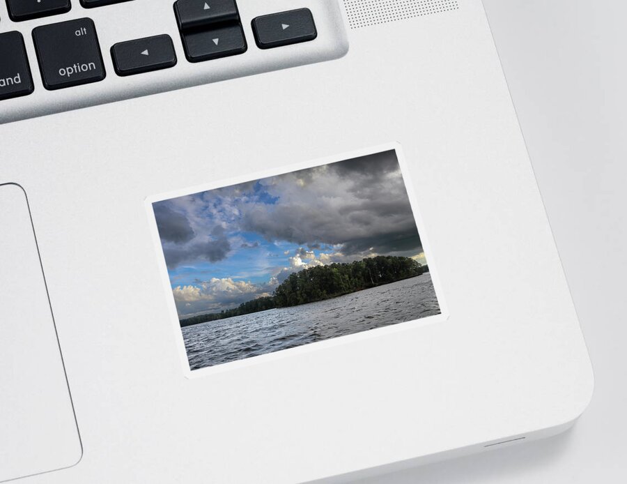 Lake Sticker featuring the photograph Airport Island Cloud Bath by Ed Williams