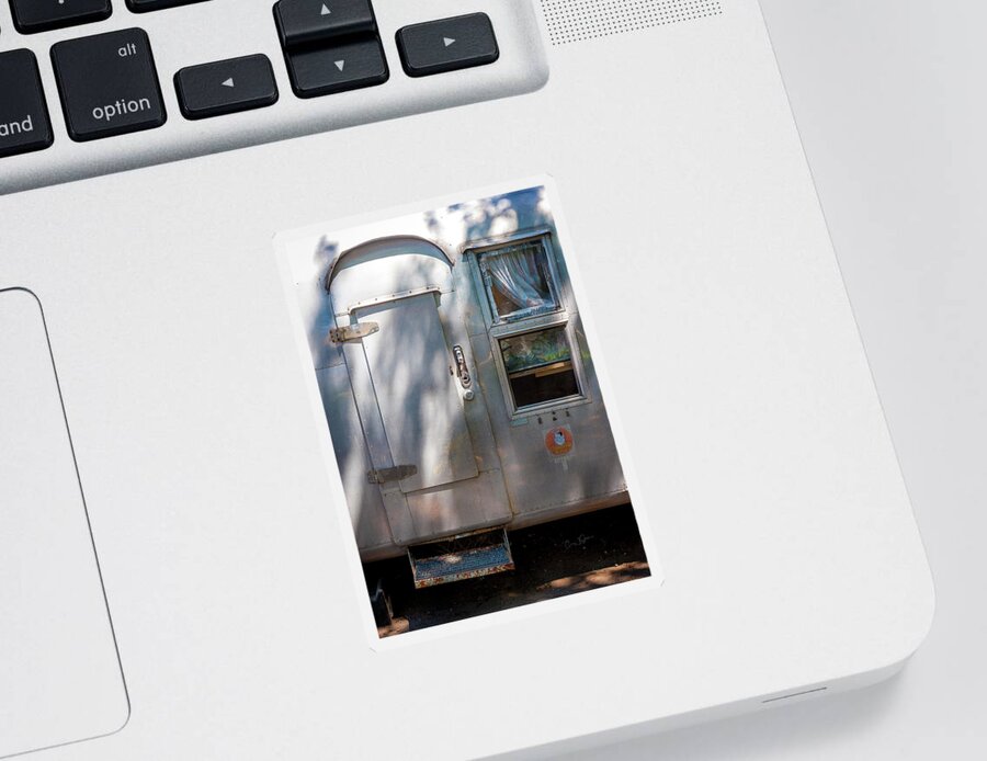 Airstream Sticker featuring the photograph Airstream Door by Craig J Satterlee