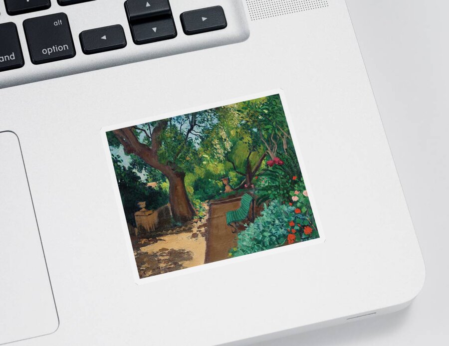 Landmark Sticker featuring the painting Albert Marquet Le Jardin by MotionAge Designs
