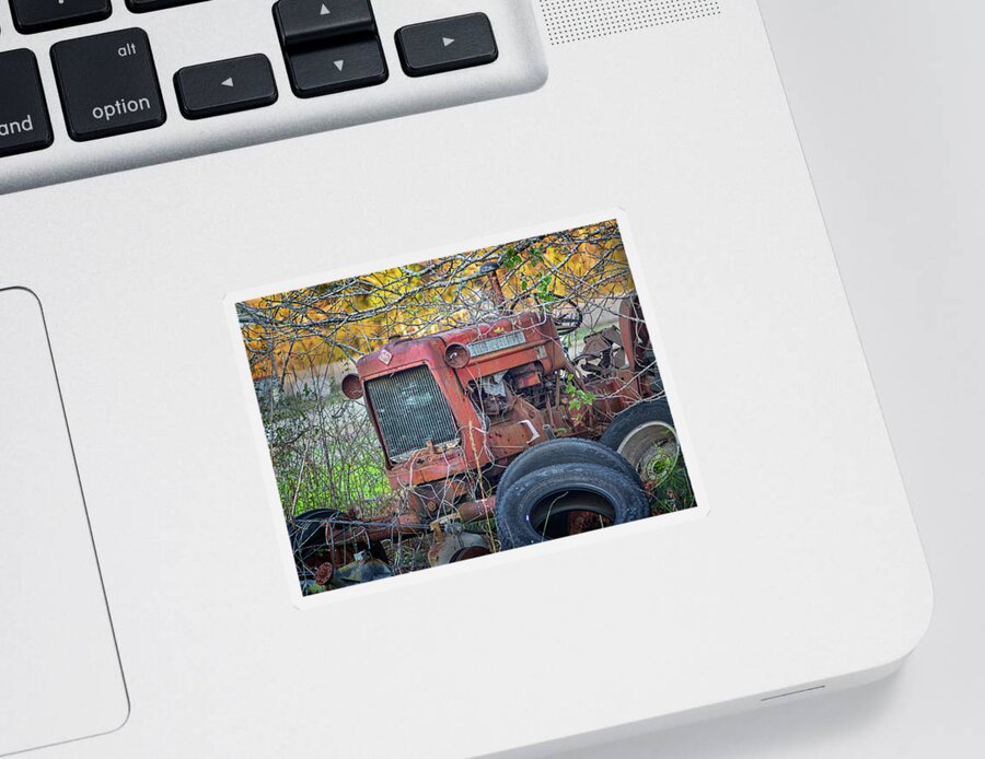 Allis-chalmers Sticker featuring the photograph Allis-Chalmers D17 In a Junk Pile by Bob Decker