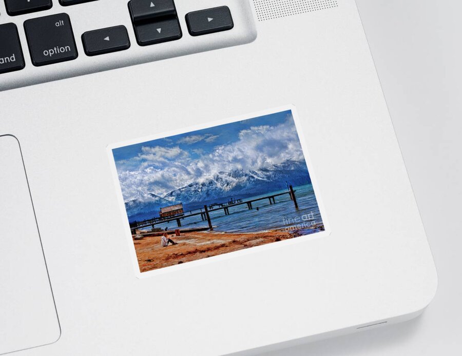 South Lake Tahoe Sticker featuring the photograph Alone In South Lake Tahoe by Blake Richards