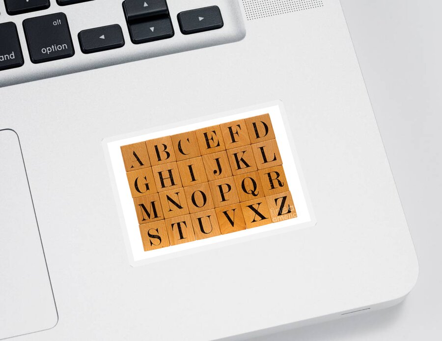 Abc Sticker featuring the photograph Alphabet by Olivier Le Queinec