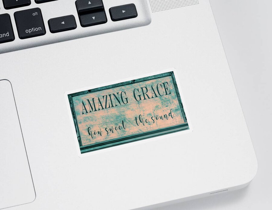 Amazing Grace Sticker featuring the photograph Amazing Grace, Blue Tones Version by Marcy Wielfaert