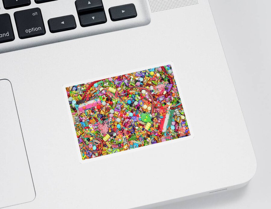 Candy Sticker featuring the photograph American Candies Pattern by Tim Gainey