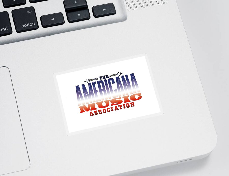 Americana Music Sticker featuring the digital art Americana Music Logo by Micah Offman
