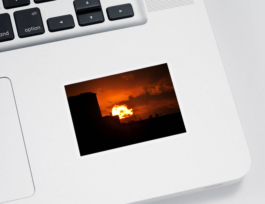 Sunset Sticker featuring the photograph An Urban Sunset by Amazing Action Photo Video