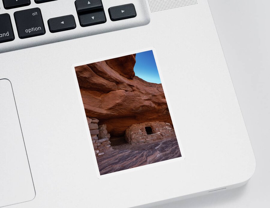 50s Sticker featuring the photograph Anasazi Ruins by Edgars Erglis