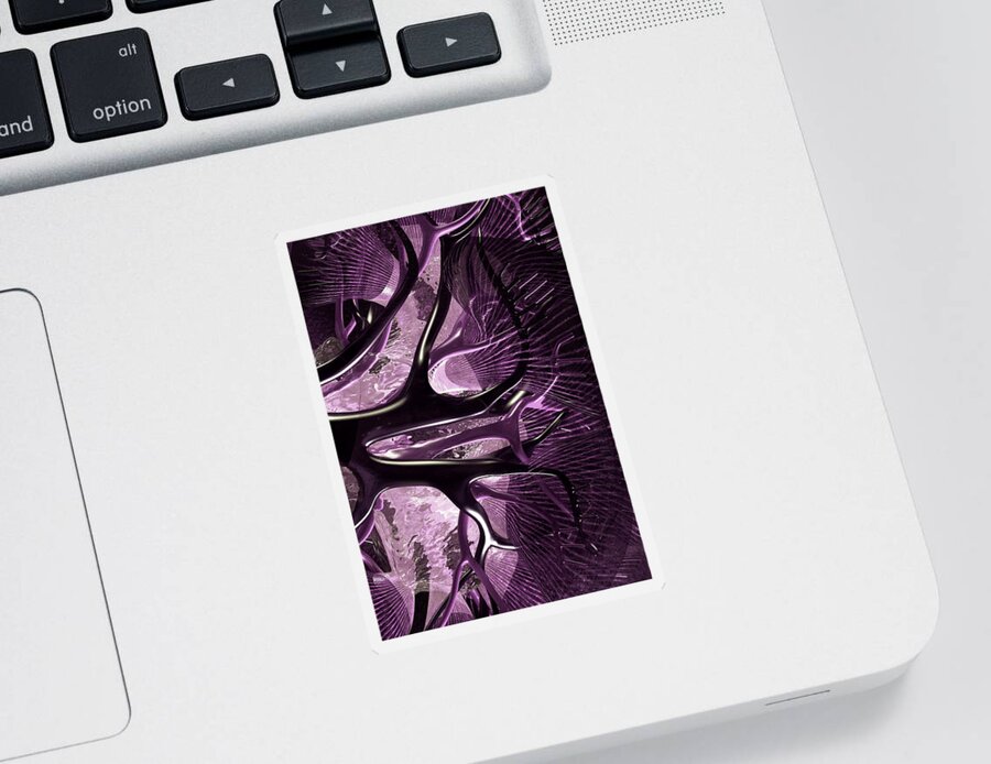 Trunk Sticker featuring the digital art Anatomy Abstract 1 Purple Portrait by Russell Kightley