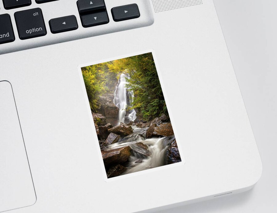 Angel Sticker featuring the photograph Angel Falls Autumn Light by White Mountain Images