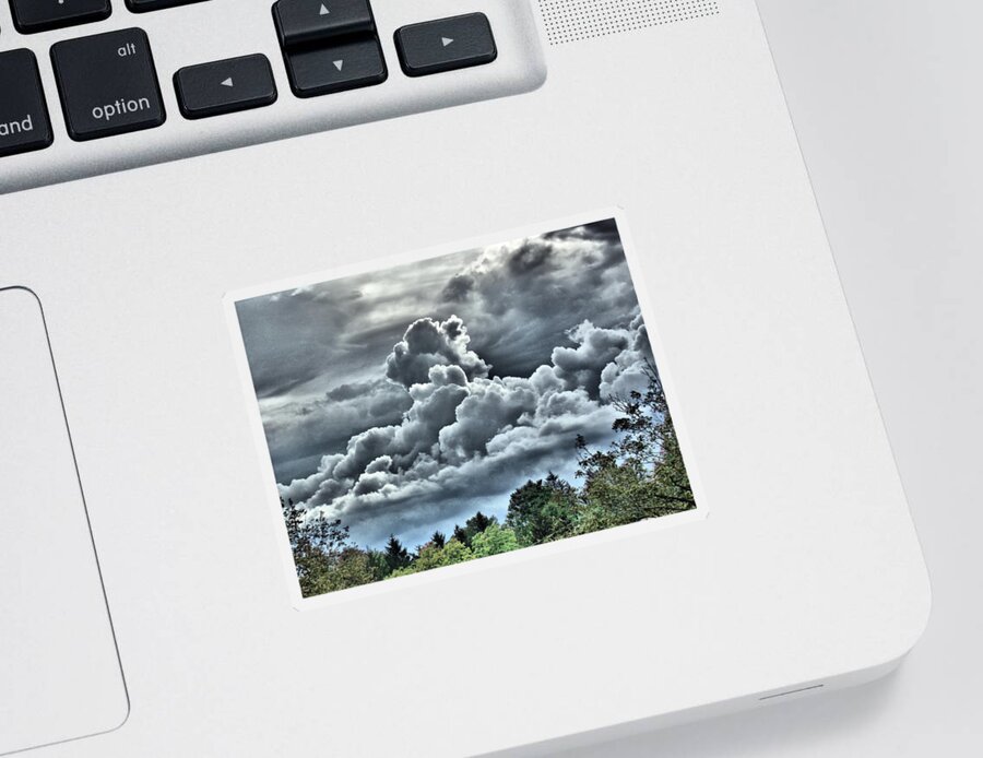 Clouds Sticker featuring the photograph Approaching Rainstorm by Christopher Reed
