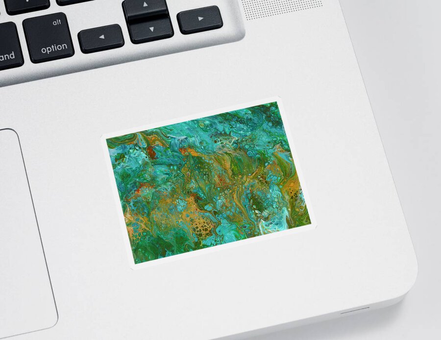 Sea And Sand Sticker featuring the painting Aquarium by Tessa Evette