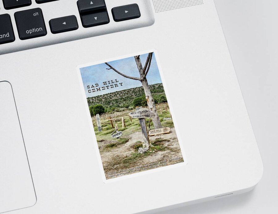 Arch Stanton Grave Sticker featuring the photograph Arch Stanton Grave at Sad Hill by Weston Westmoreland