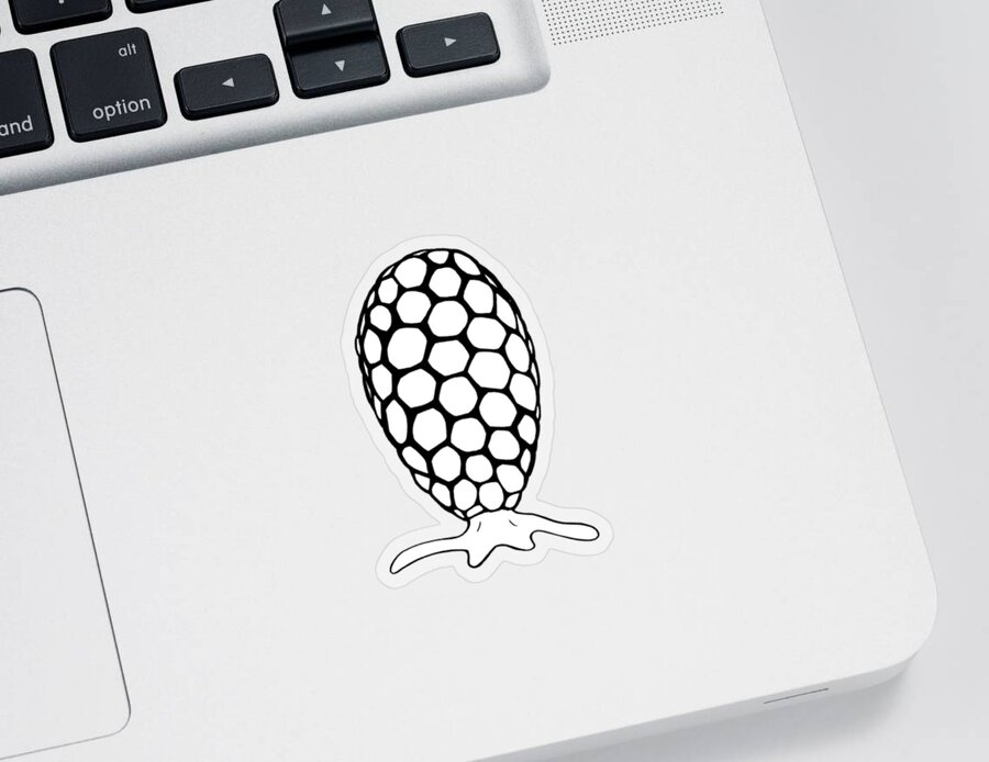 Protozoa Sticker featuring the digital art Testate Amoeba by Kate Solbakk