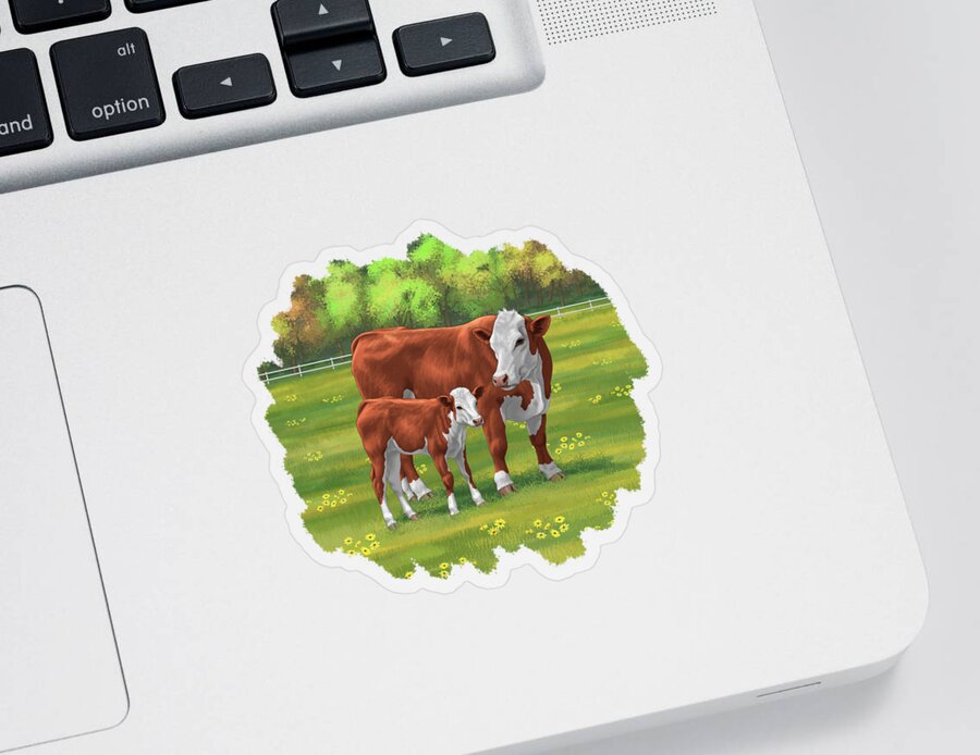 Vinyl Laptop White Sticker, Vinyl Cow Stickers Kawaii