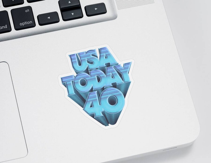 Usa Today Sticker featuring the digital art USA TODAY 40th Anniversary by Gannett