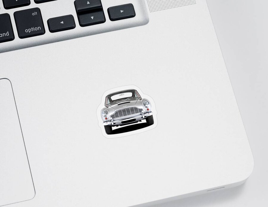 Aston Martin Db5 Sticker featuring the photograph The DB5 Face by Mark Rogan