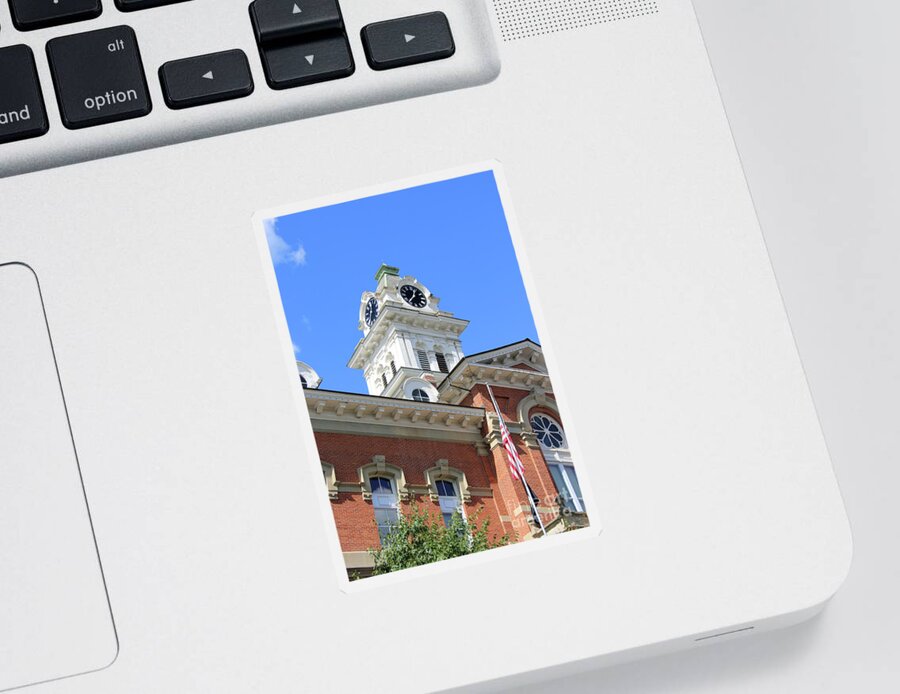Athens County Courthouse Sticker featuring the photograph Athens County Courthouse Athens Ohio 6420 by Jack Schultz