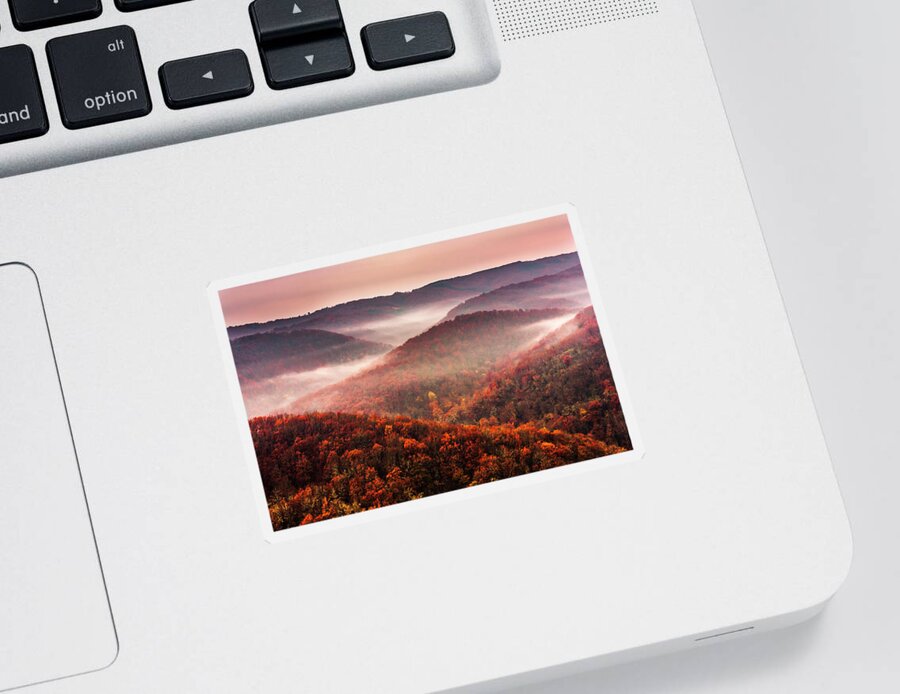 Bulgaria Sticker featuring the photograph Autumn Fogs by Evgeni Dinev