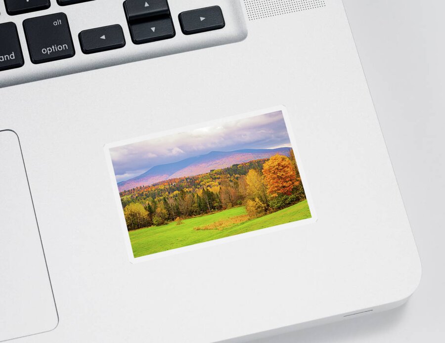 Fall Sticker featuring the photograph Autumn Foliage Colors Brighten Up The Landscape In The Countryside by Ann Moore
