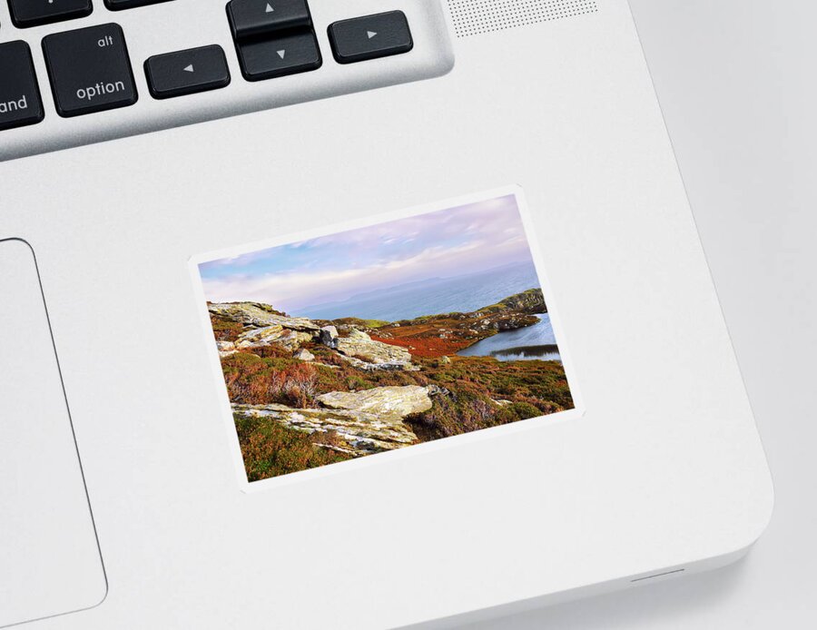 Slieve League Sticker featuring the photograph Autumn Sunset from Slieve League 3 by Lexa Harpell