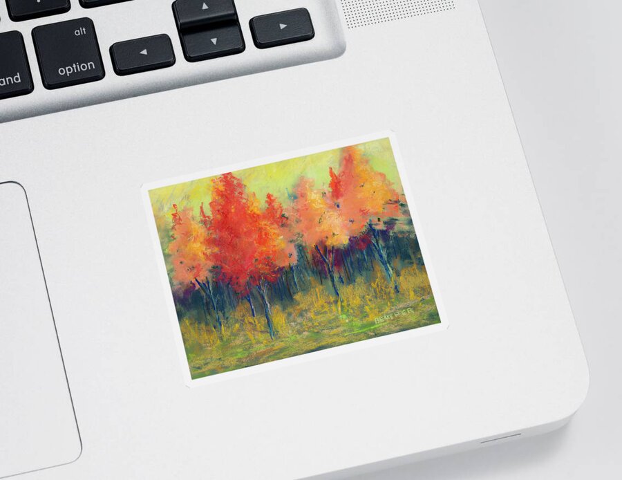 Painting Sticker featuring the painting Autumn's Glow by Lee Beuther